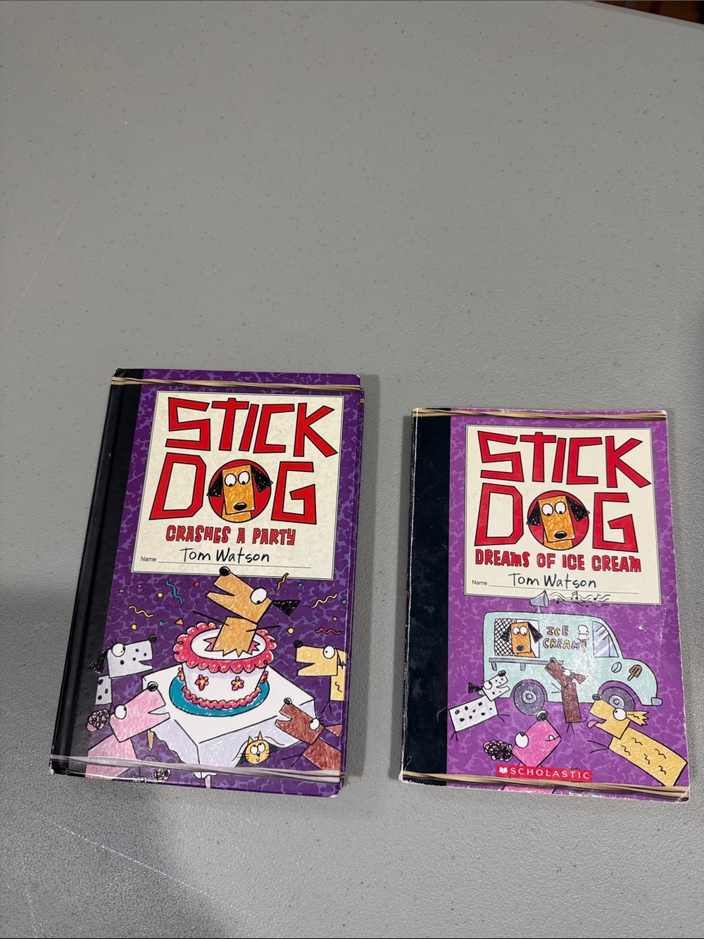 Stick Dog Book Set by Tom Watson - Purple Covers